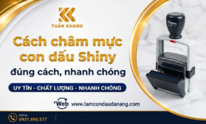 Cách châm mực con dấu Shiny