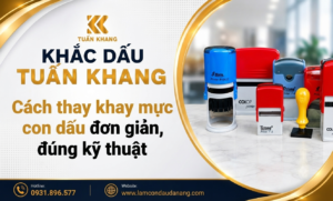 Cách thay khay mực con dấu