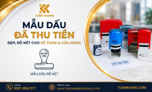 Mẫu dấu đã thu tiền đẹp
