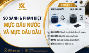 Phân biệt mực dấu nước và mực dấu dầu