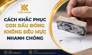 Cách khắc phục con dấu đóng không đều mực