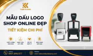 Mẫu dấu logo shop online đẹp
